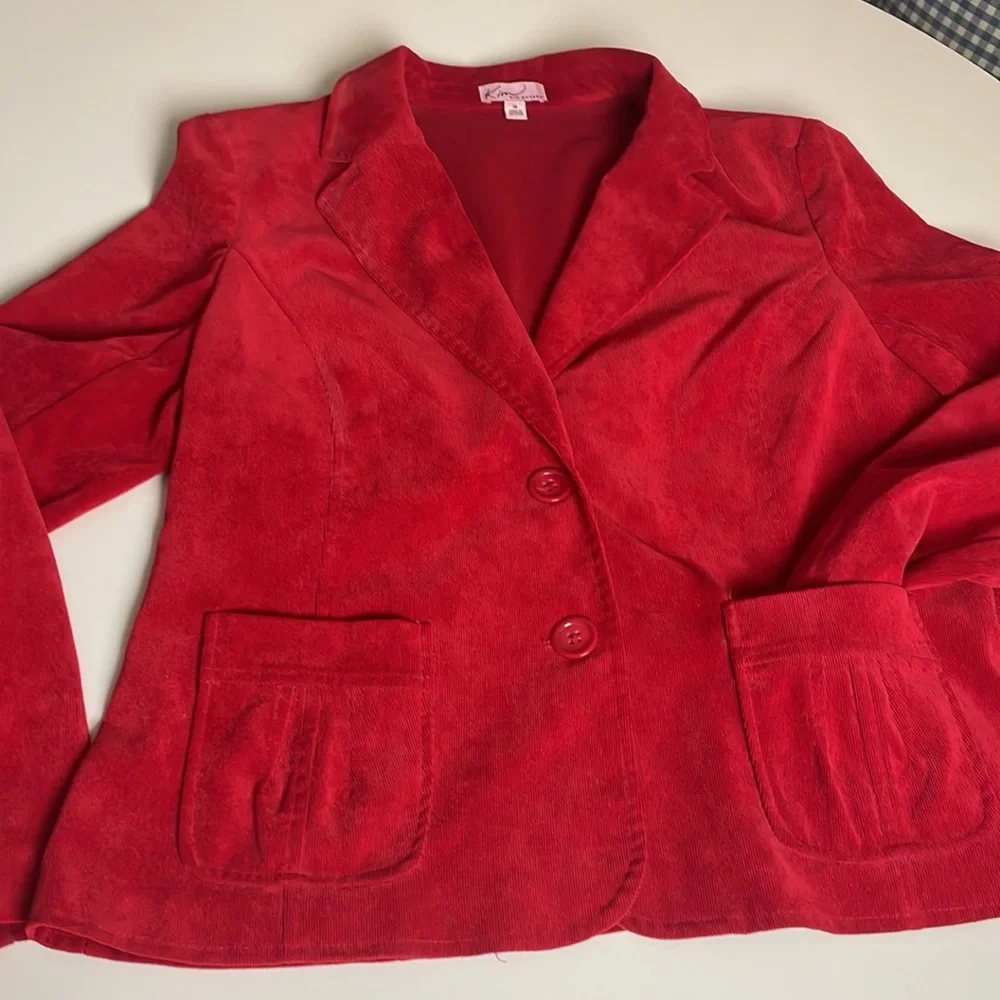 Kim Rogers Red Corduroy Blazer- 14 - Picture 6 of 11